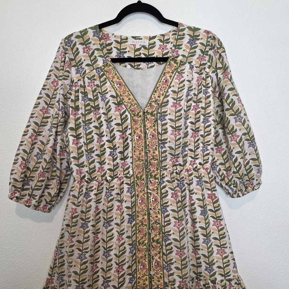 Marea Solana Floral Marigold Dress Size Large - Picture 6 of 14